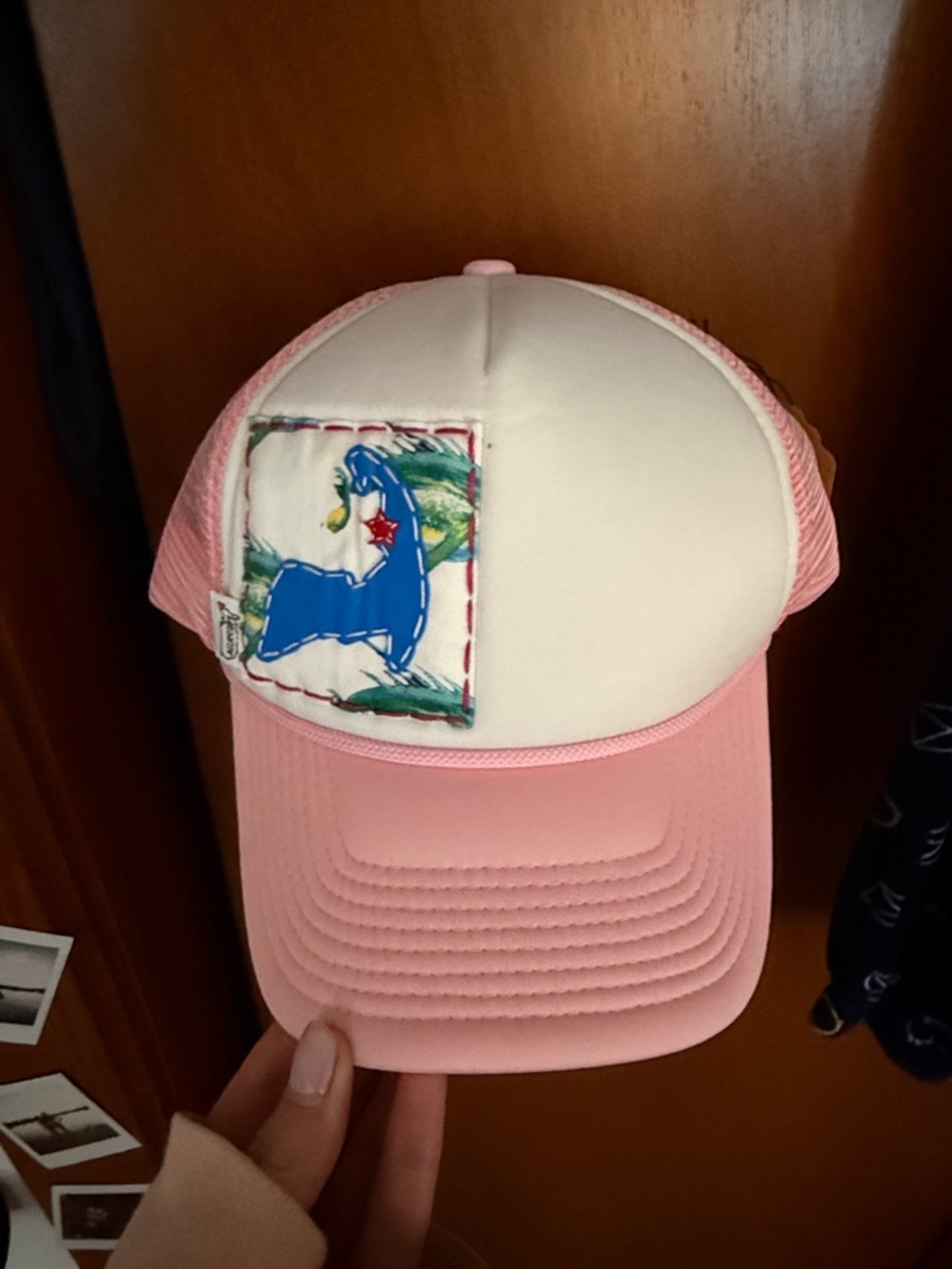 Pink Trucker Hat with Cape Cod Patch